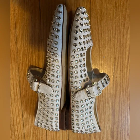 Sam Edelman White Studded Ballet Flats - Picture 6 of 9